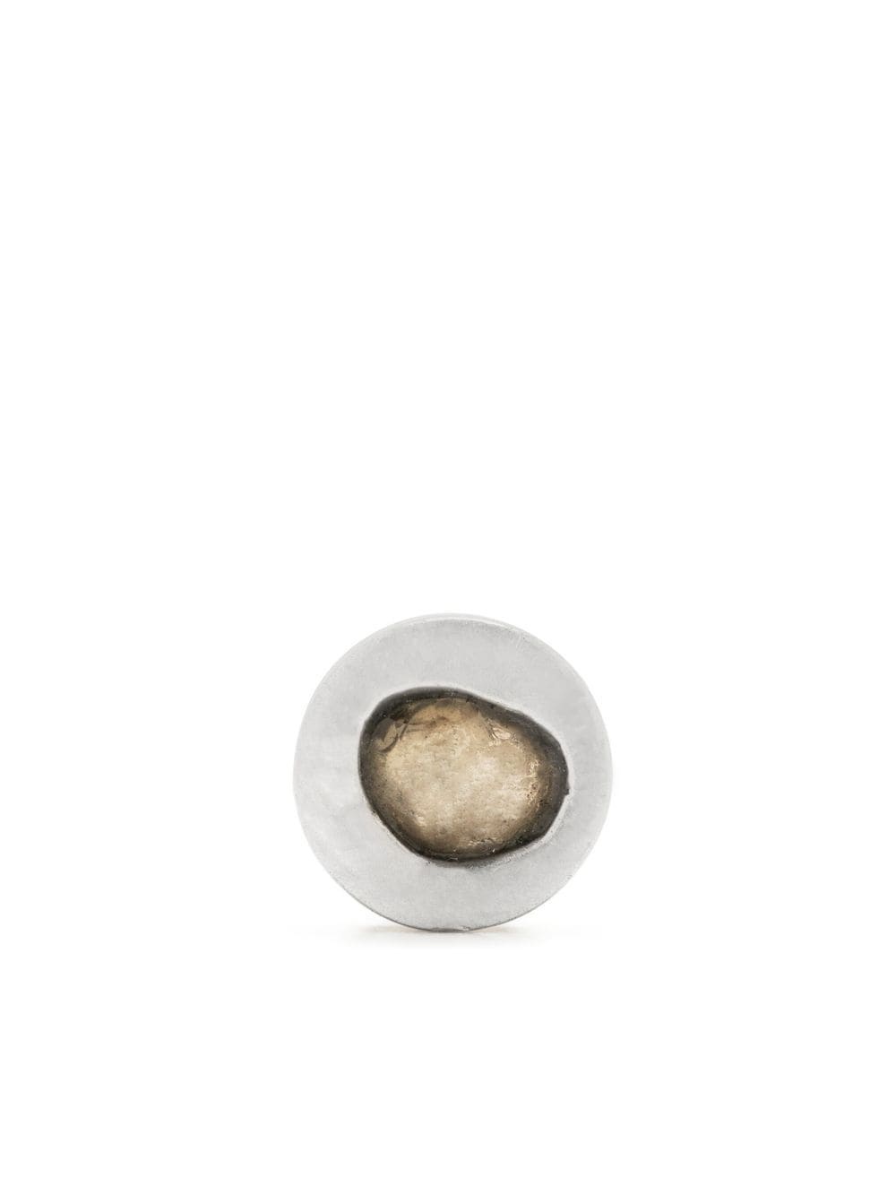 faceted sapphire stud single earring - 1