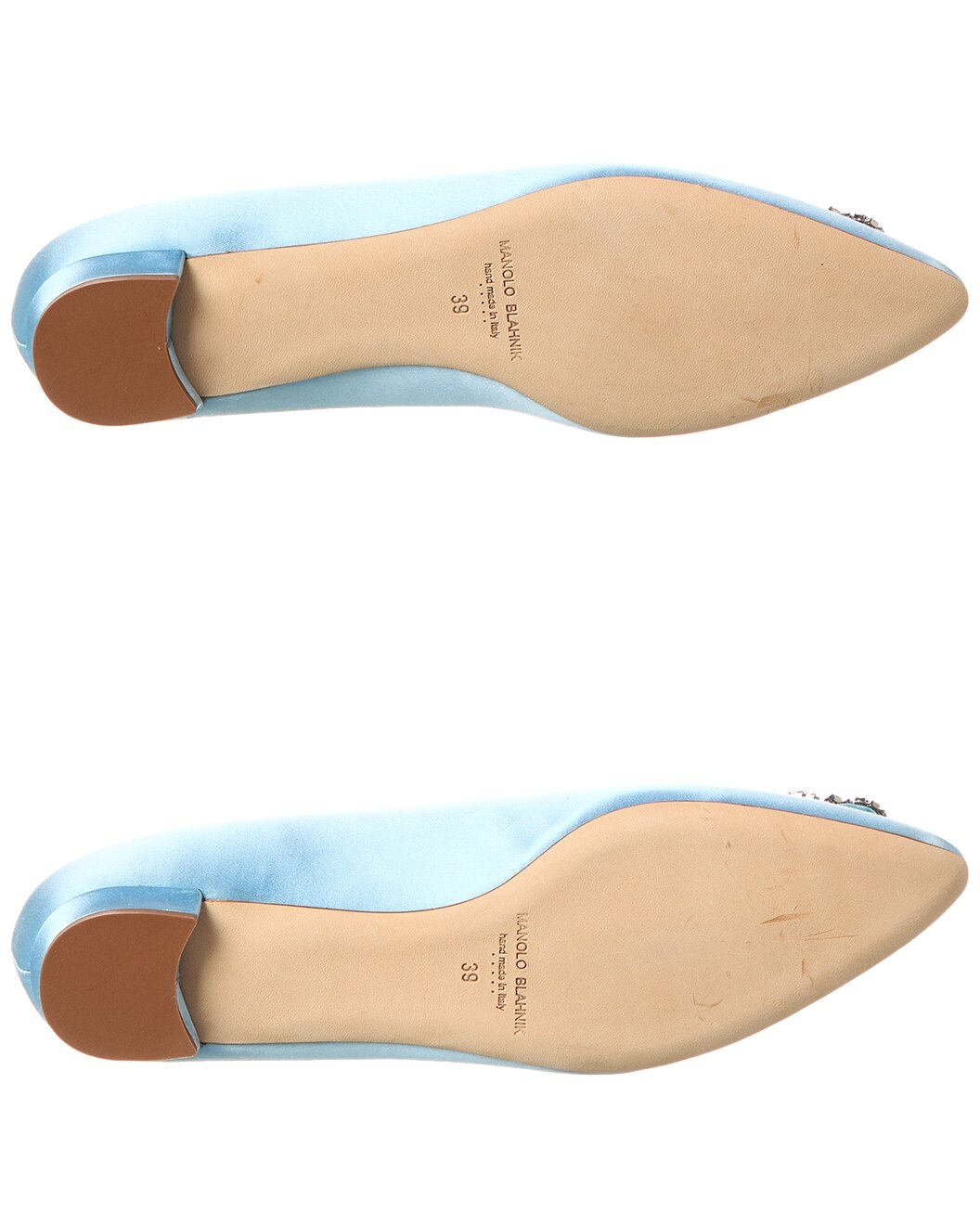 Manolo Blahnik Hangisimu Satin Flat (Authentic Pre-Loved) - 4