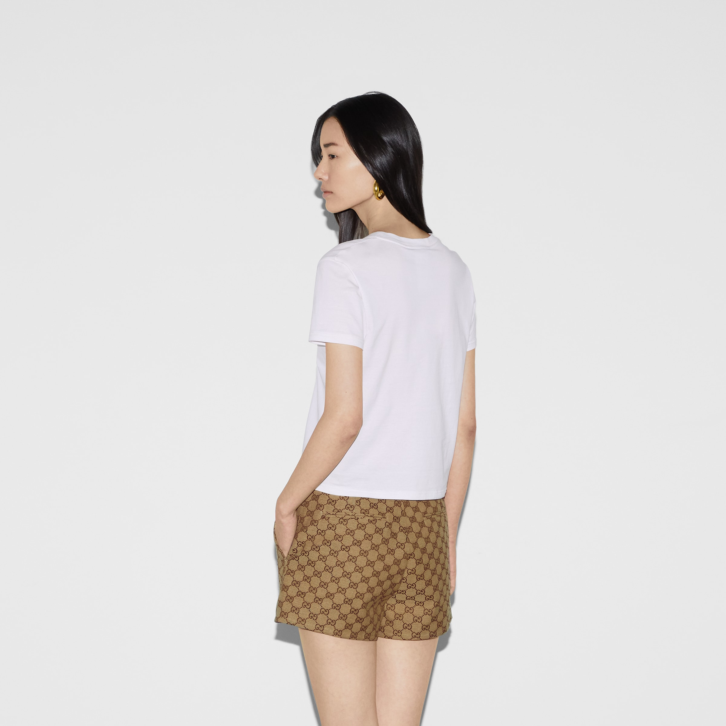 Cotton jersey T-shirt with print - 4