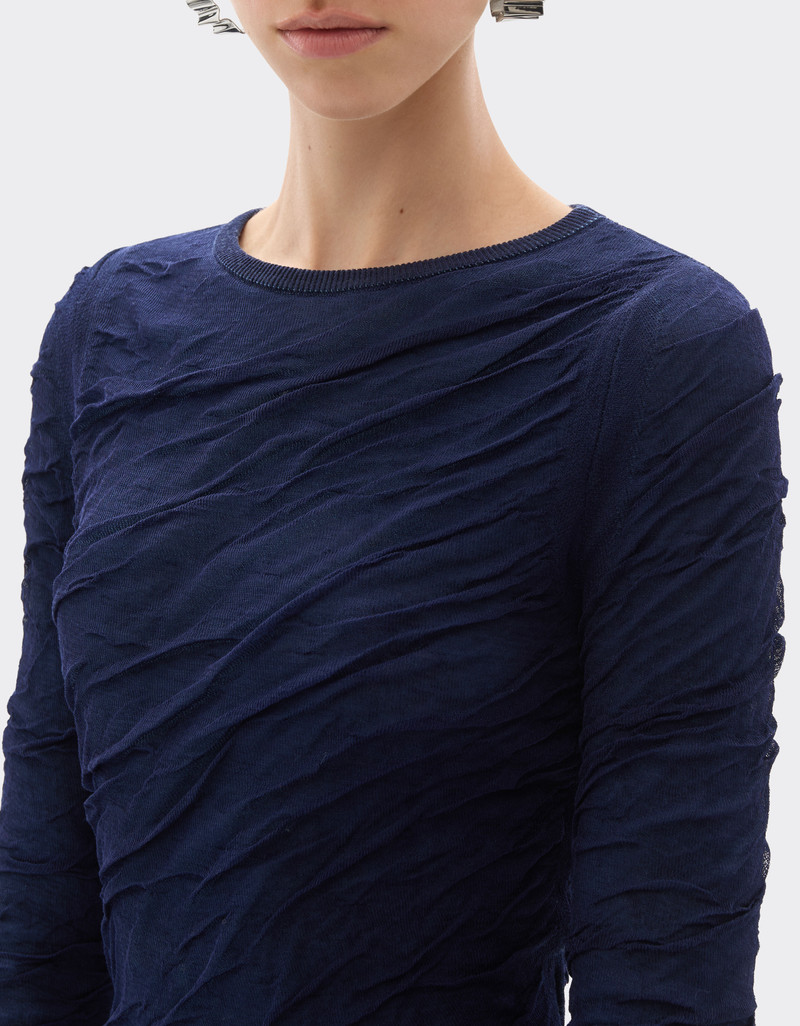 Slim fit wool and cotton jumper 5