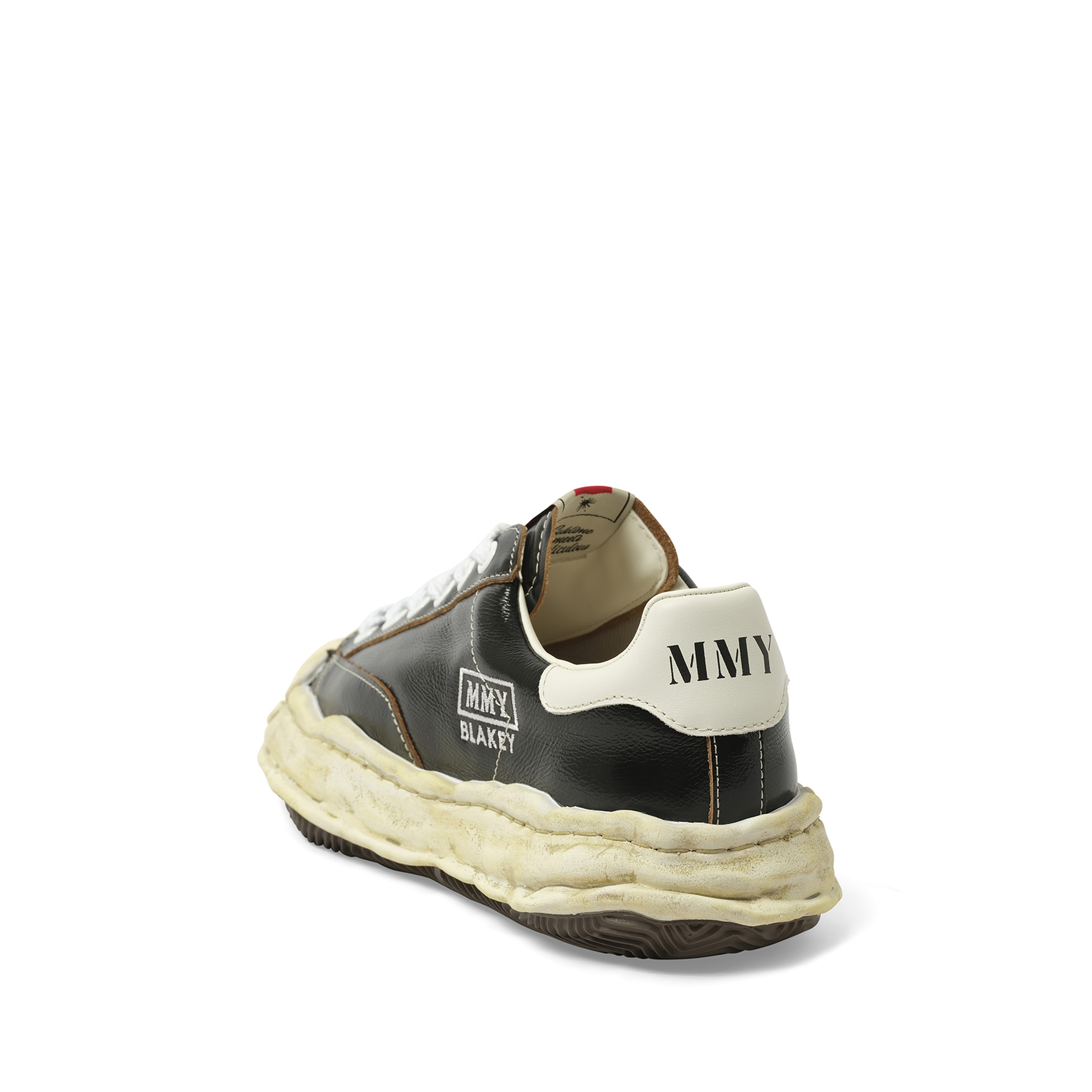 Blakey OG Wrinkled Leather Sneaker in Black - 3