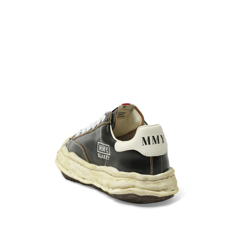 Maison MIHARAYASUHIRO Blakey OG Wrinkled Leather Sneaker in Black outlook