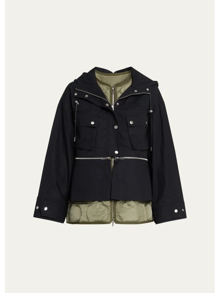 Convertible Utility Vest Parka Jacket - 1