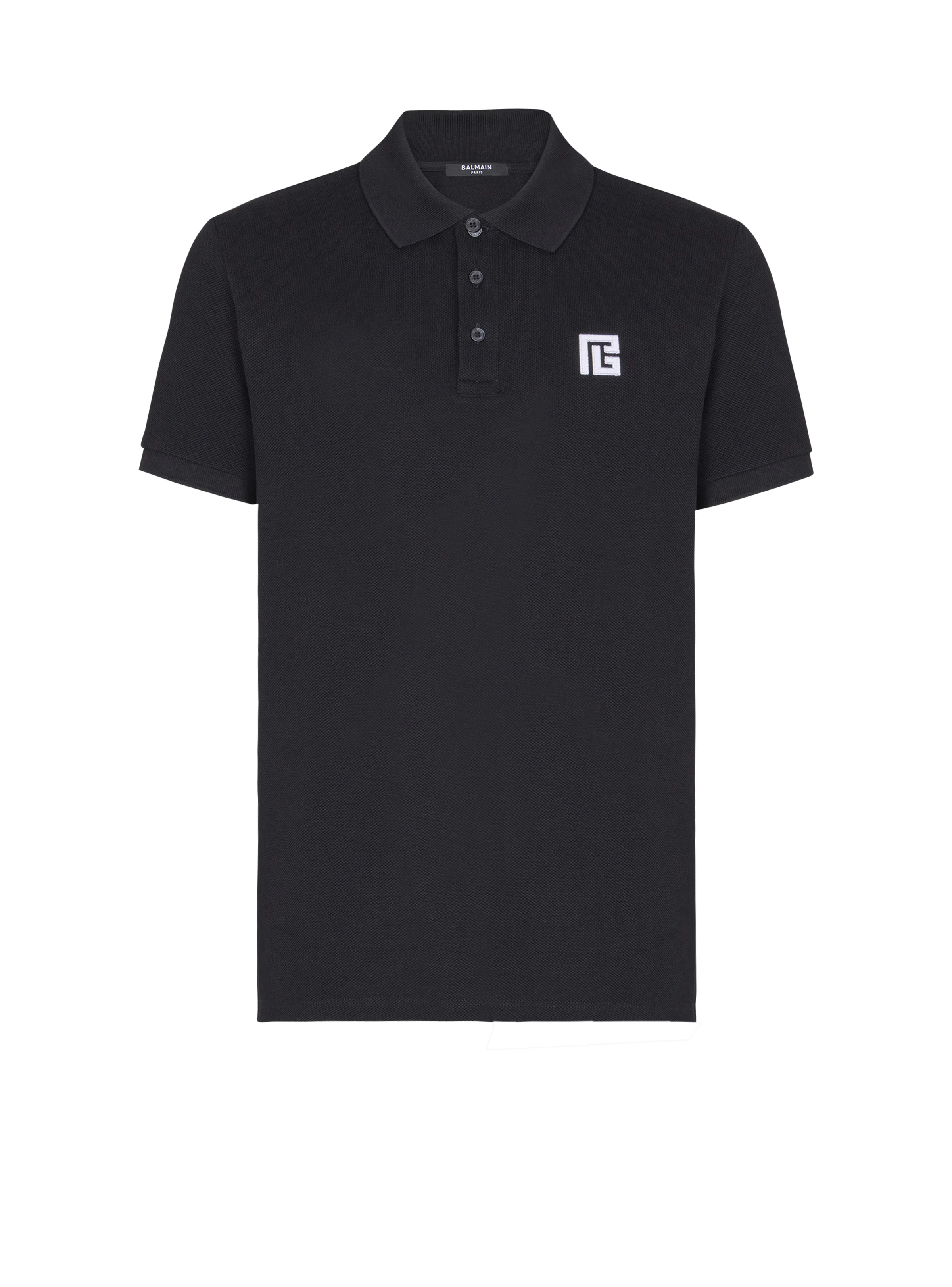 Embroidered cotton polo - 1