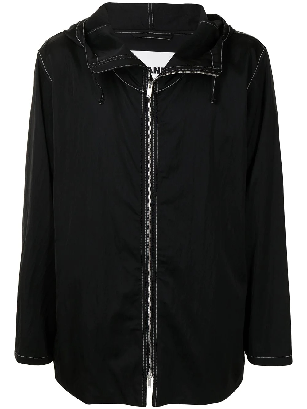 high-neck zip-up hooded jacket - 1