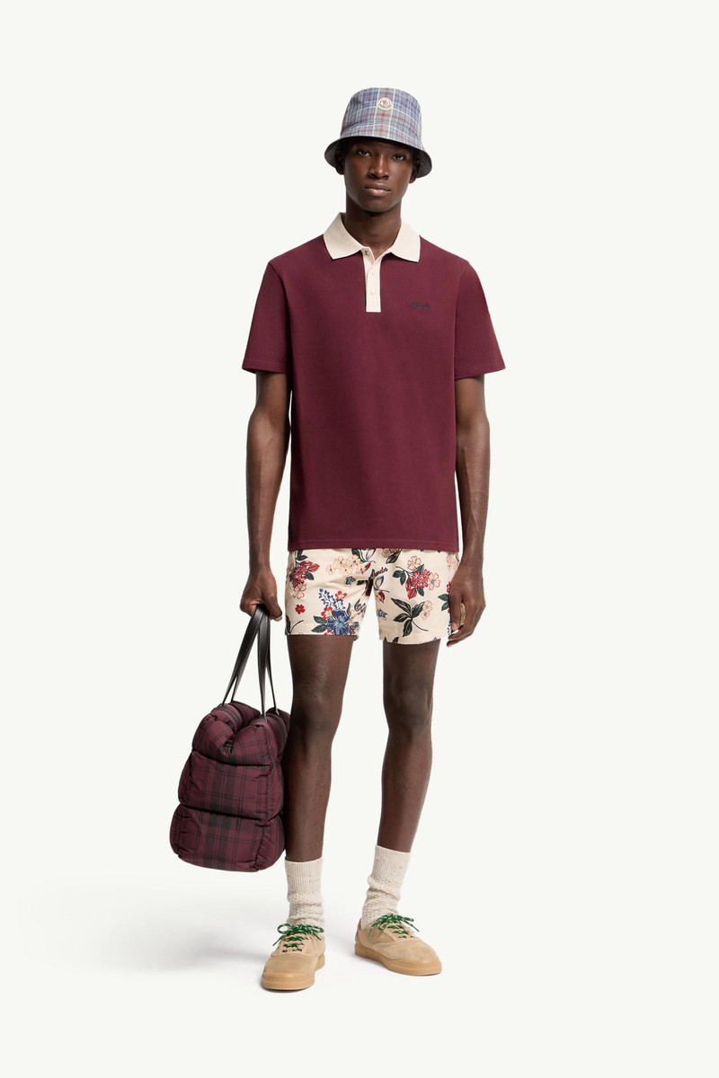 Moncler Embroidered Logo Cotton Piquet Polo Shirt outlook