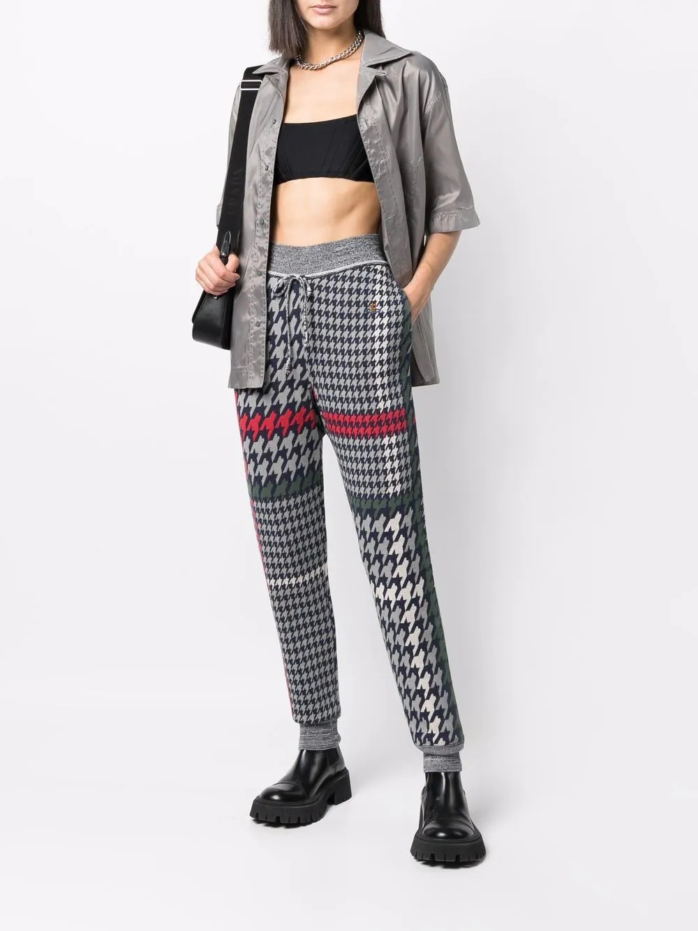 houndstooth-print trousers - 3