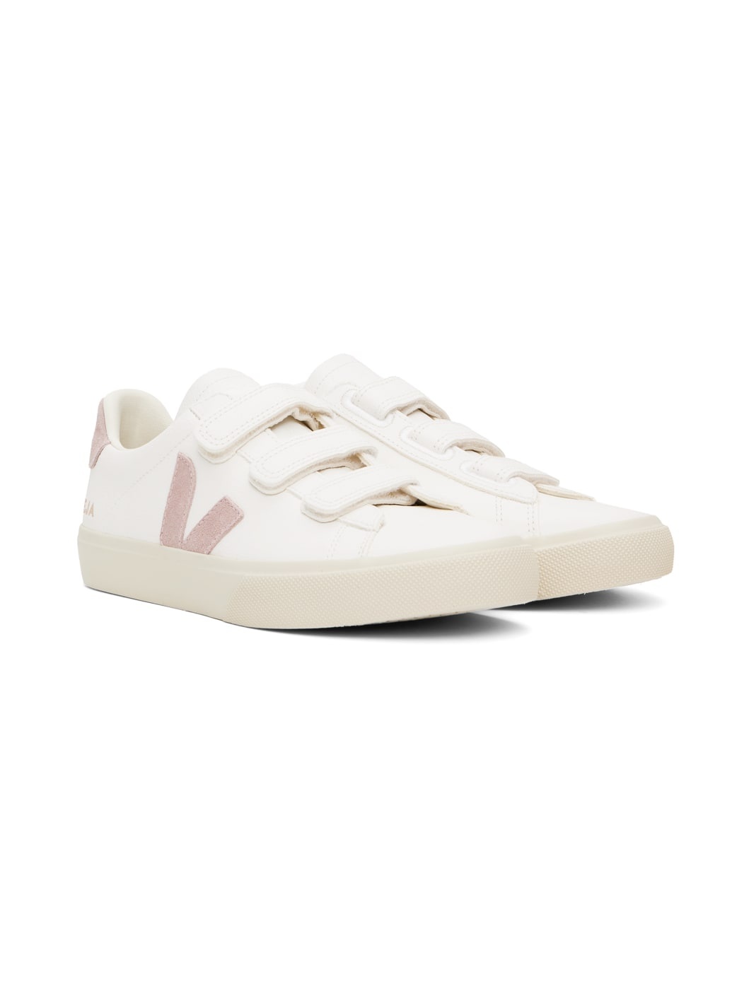 White & Pink Recife ChromeFree Leather Sneakers - 4