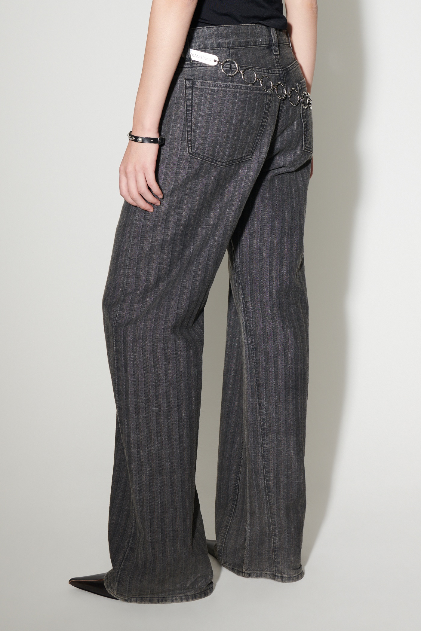 Treble Cut Washed Grey Torino Stripe - 4