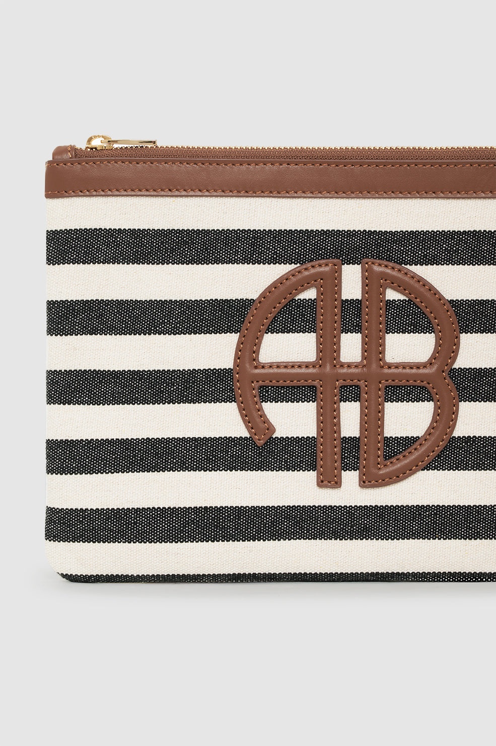 Lili Pouch - Black And Natural Stripe - 5