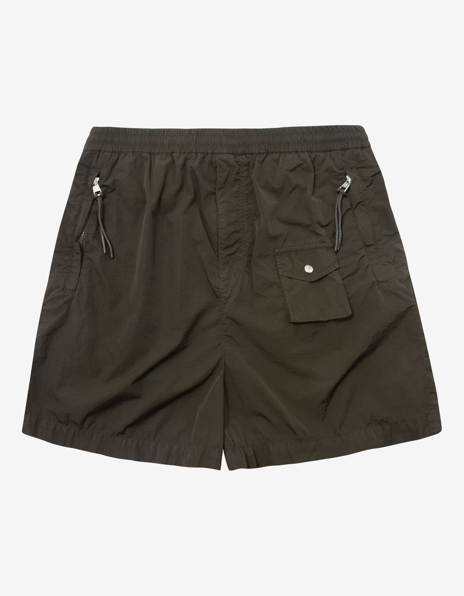 Dark Green Nylon Bermuda Shorts - 1