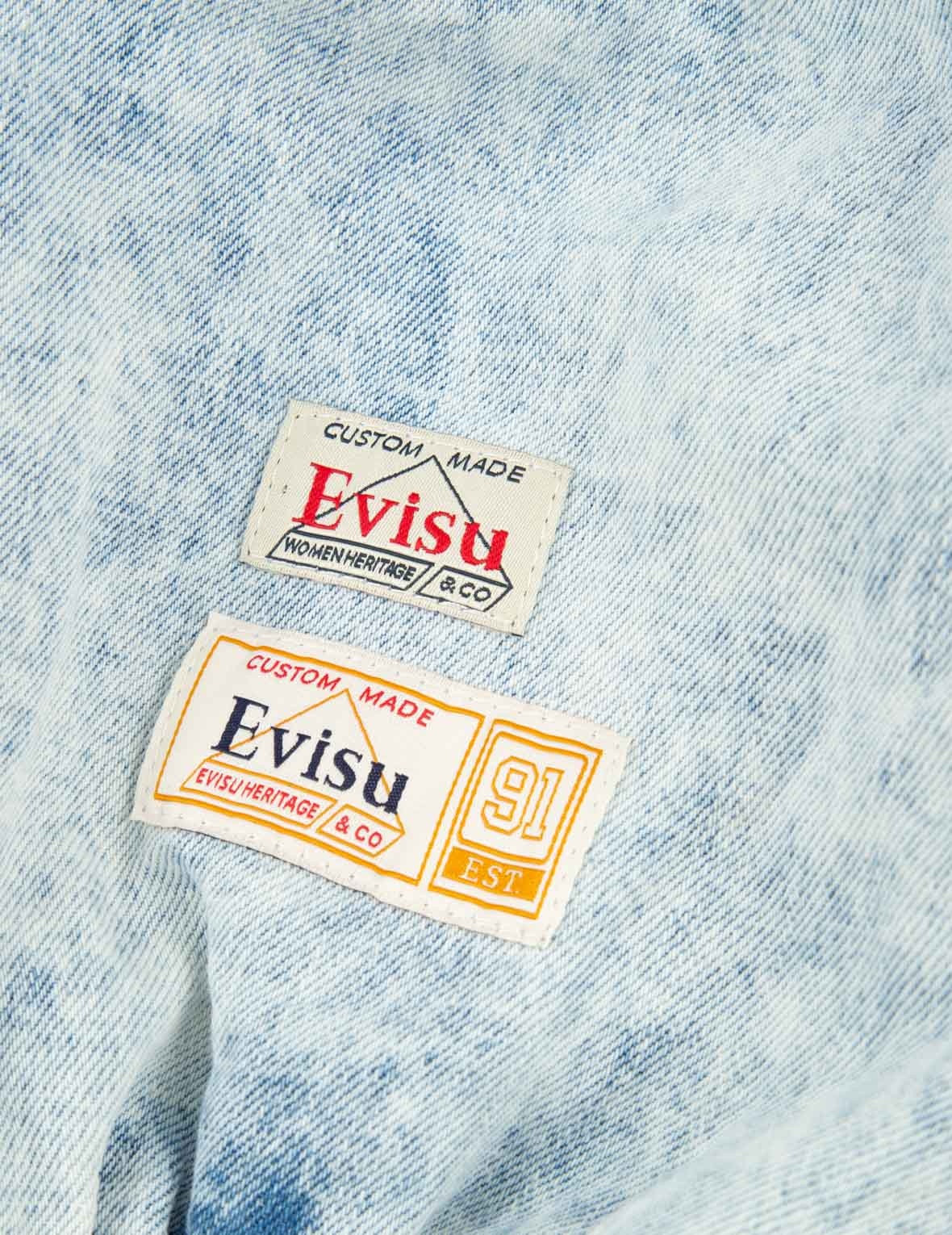 PUFF-SLEEVES CROPPED DENIM BLOUSE - 9