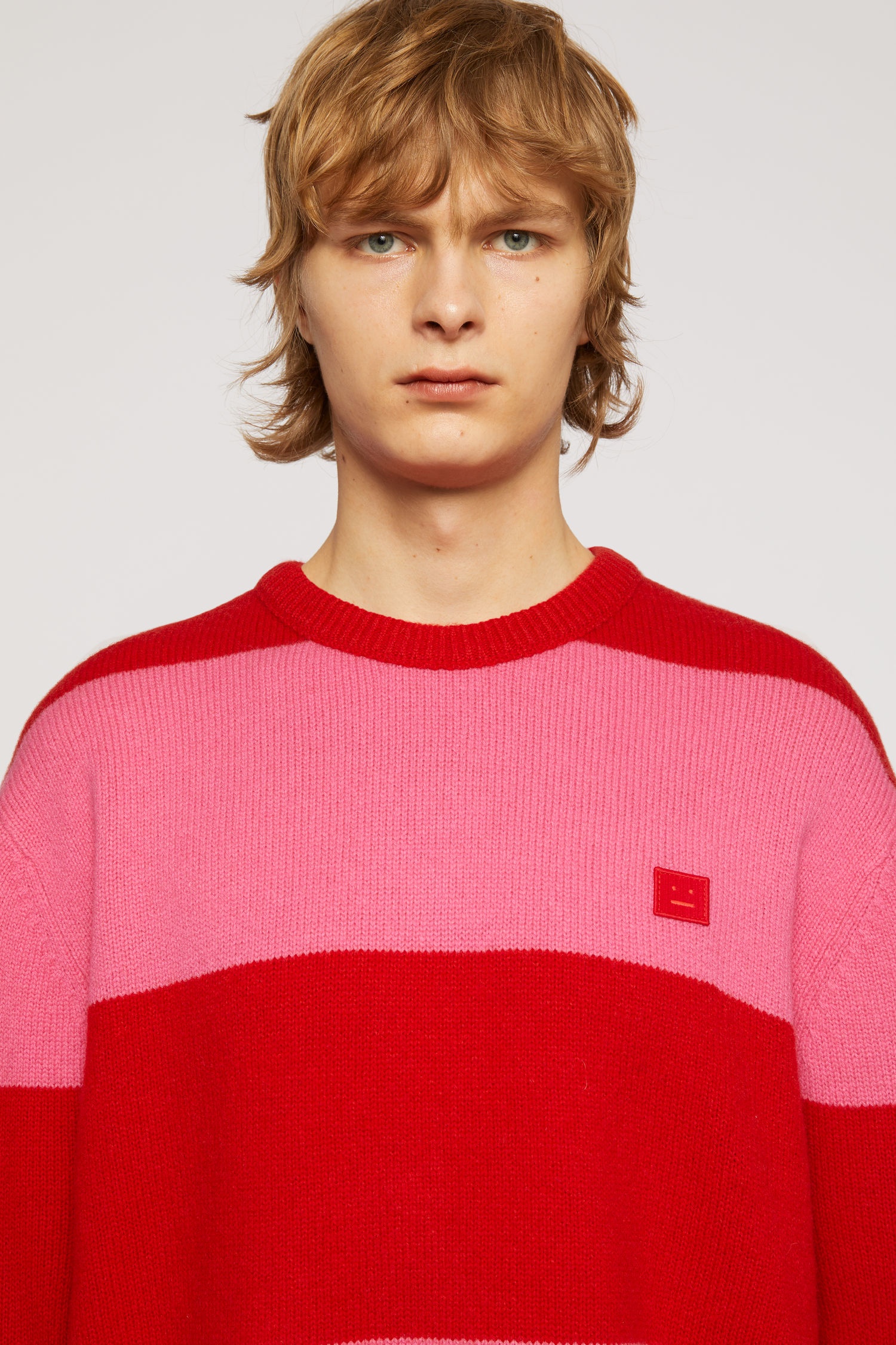 Block stripe sweater red/bubblegum pink - 6