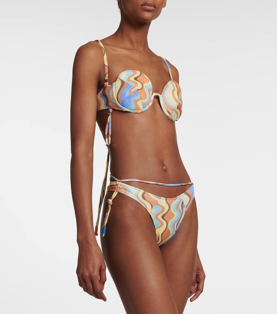 Le Haut Aouro printed bikini top - 2