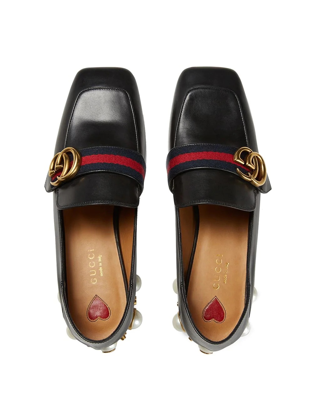 mid-heel leather loafer - 4