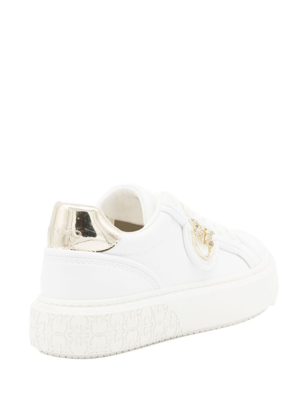 metallic-detail bird-embellishment sneakers - 4