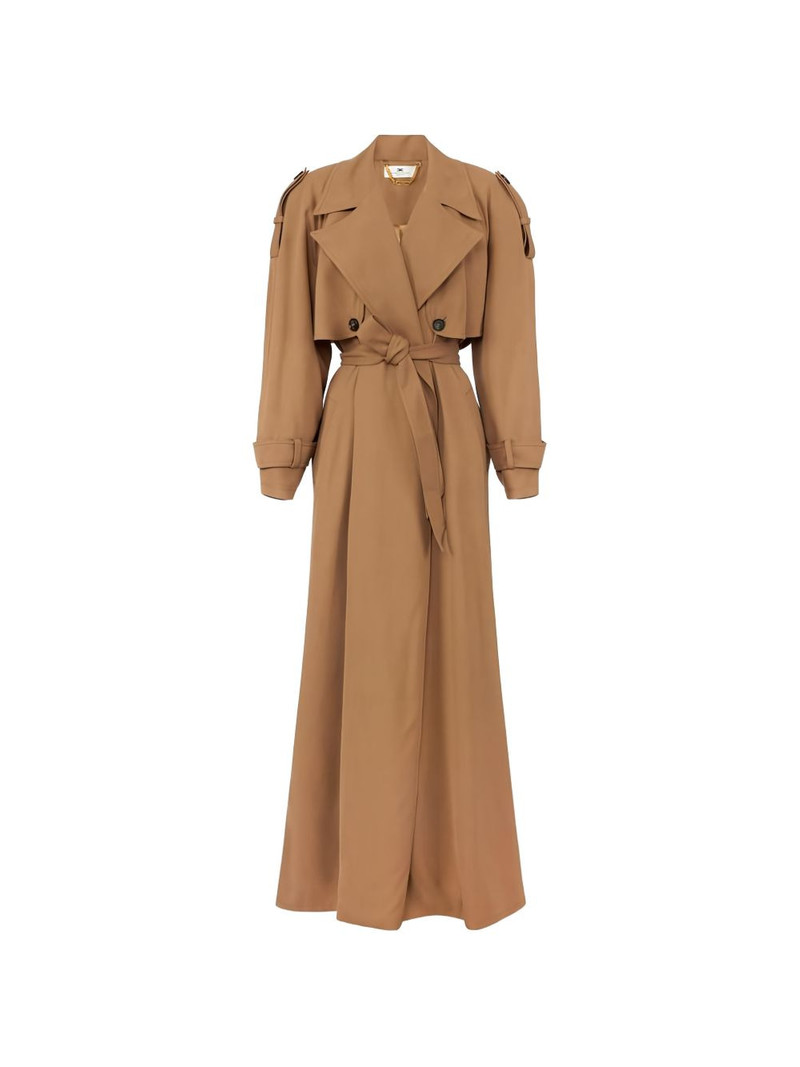 Flowing gabardine trench coat 1