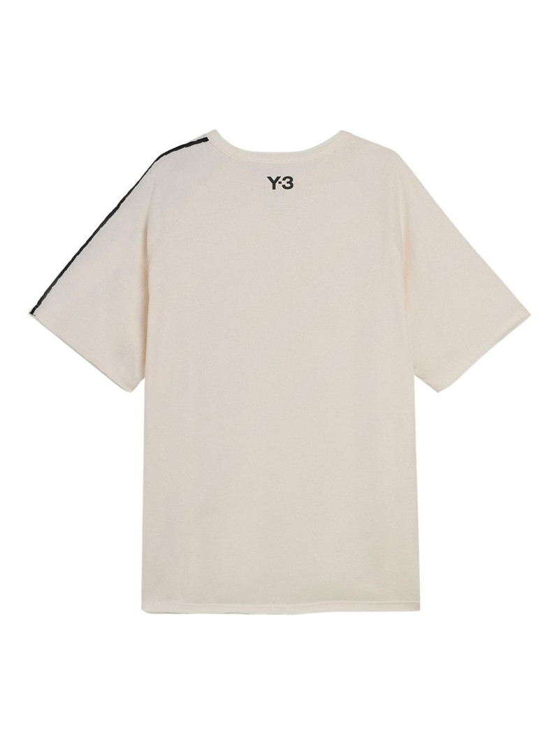 Y-3 raw edge three-stripes T-shirt outlook