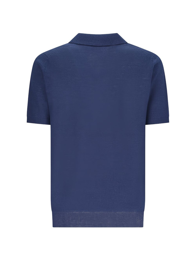 LARDINI open-collar T-shirt outlook