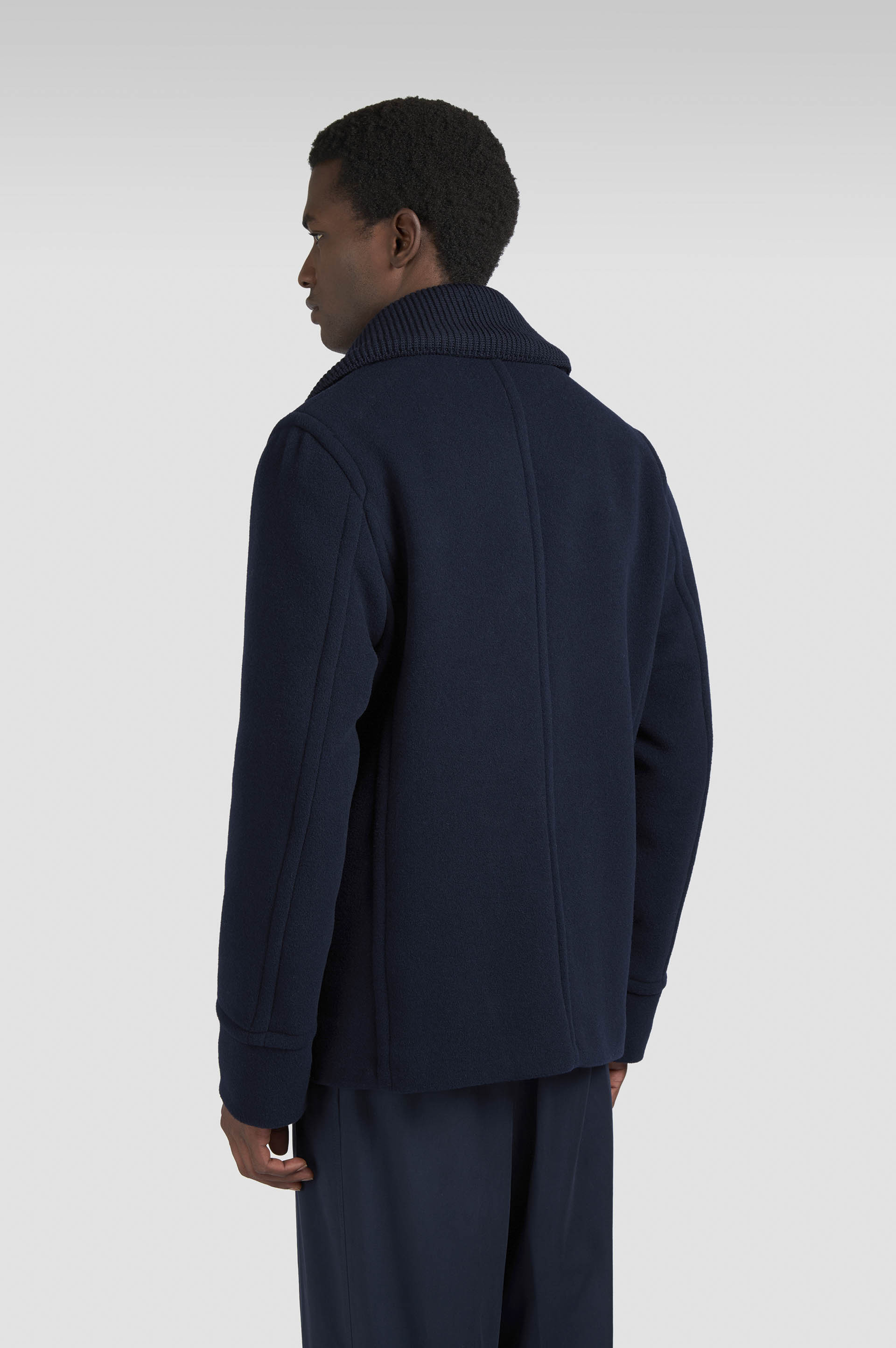 PEACOAT IN WOOL AND CASHMERE - 3