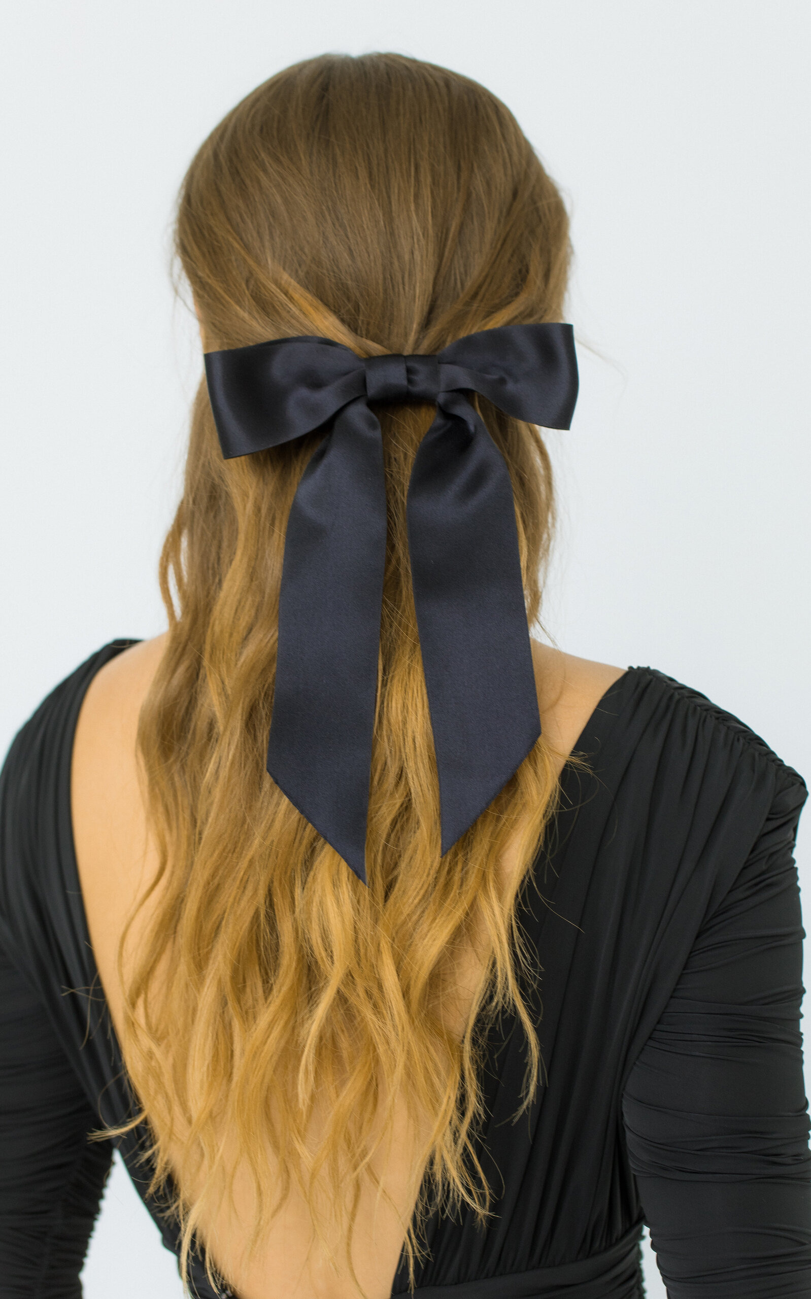 Virginia Silk Bow Hair Clip black - 2