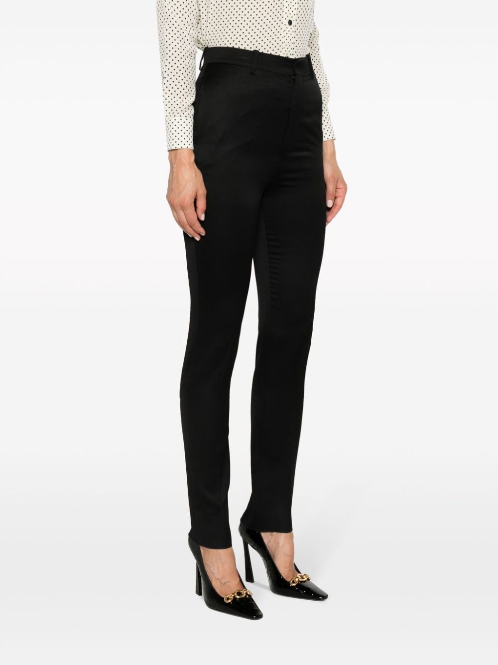 high-waist wool trousers - 3