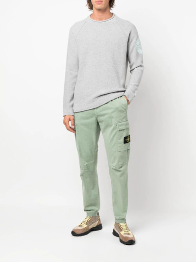 Stone Island logo-embroidered wool-blend jumper outlook