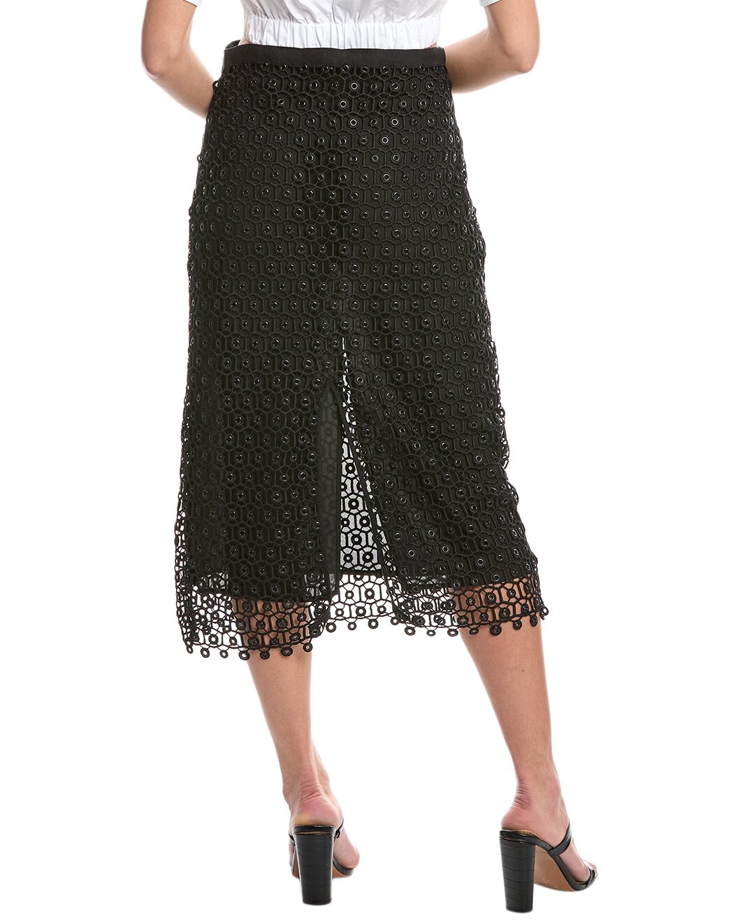 SIMKHAI Karolina Linen-Blend Midi Skirt - 2
