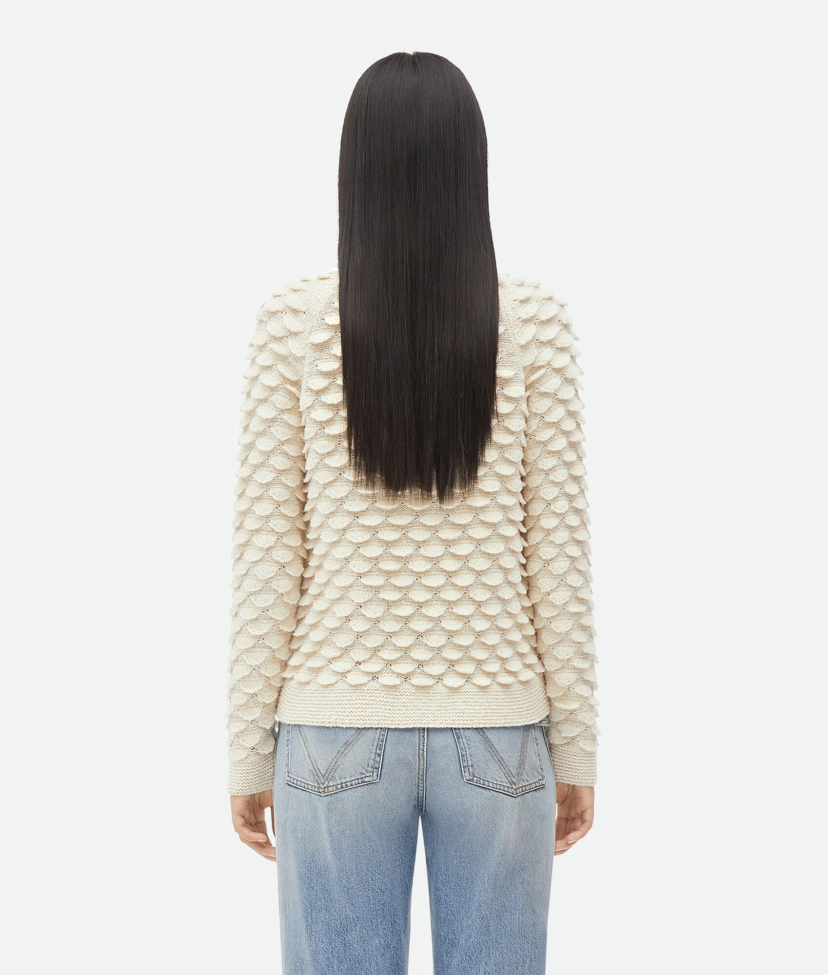 Fish Scale Wool Cardigan - 3