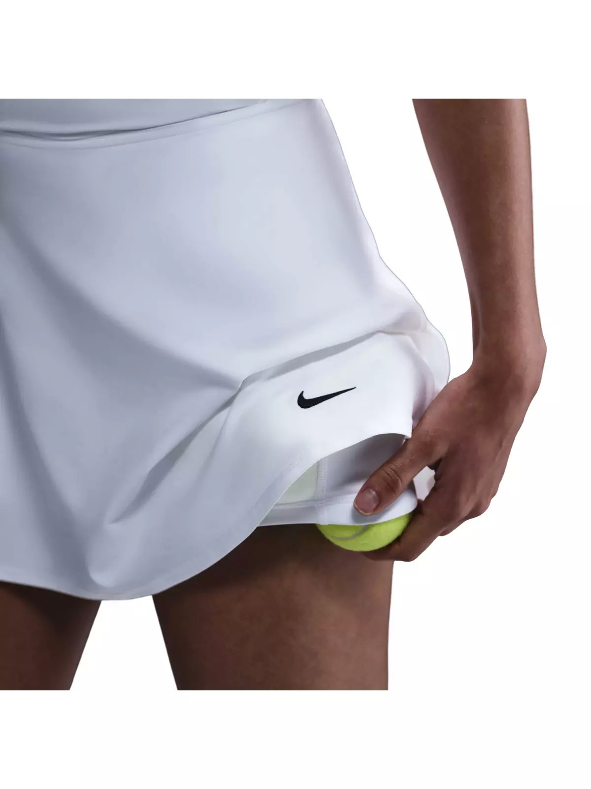 Women's Dri-FIT Victory Mid-Rise Short Flouncy Tennis Skirt -White - 6