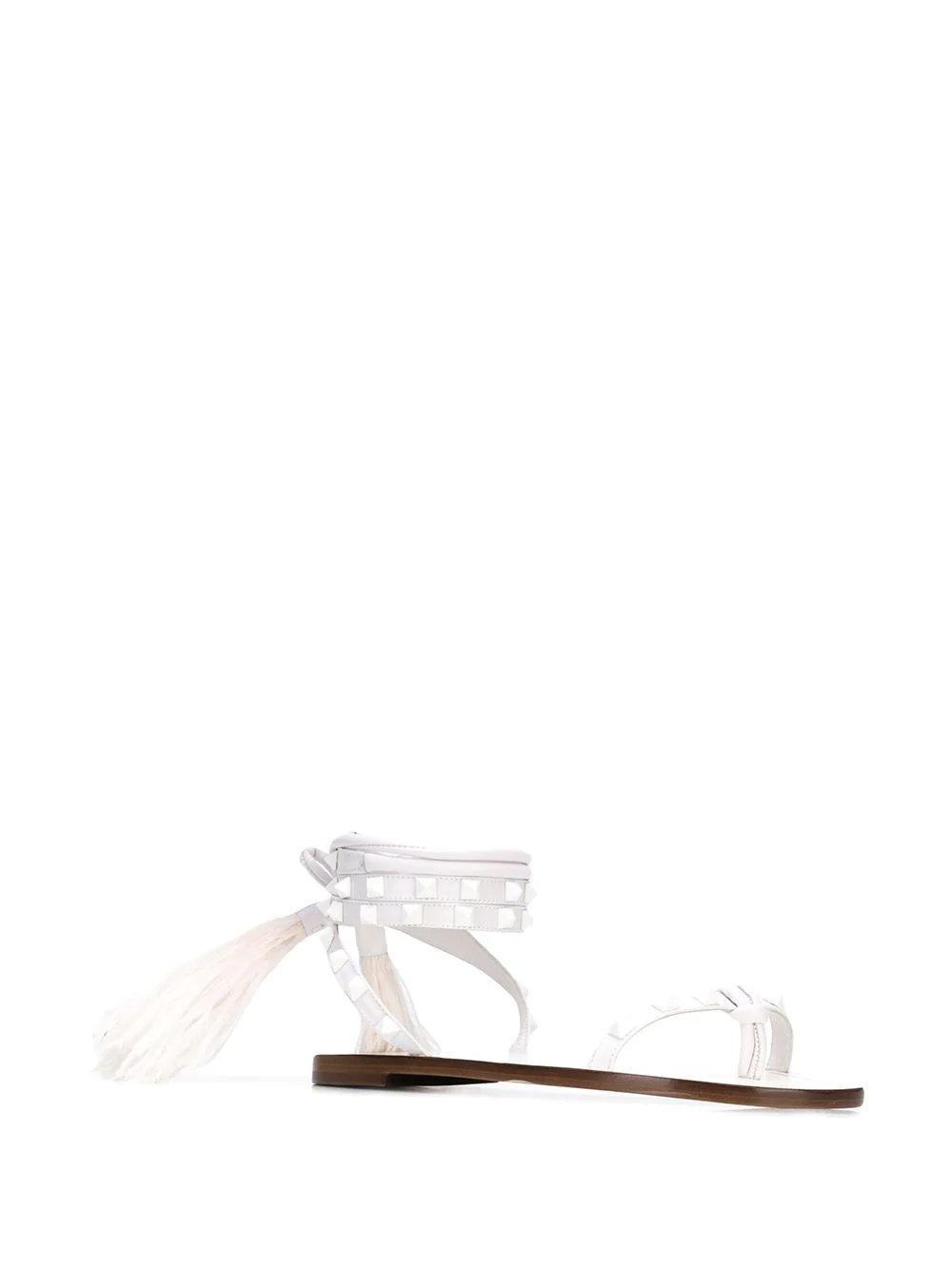 Rockstud feather tassel sandals - 2