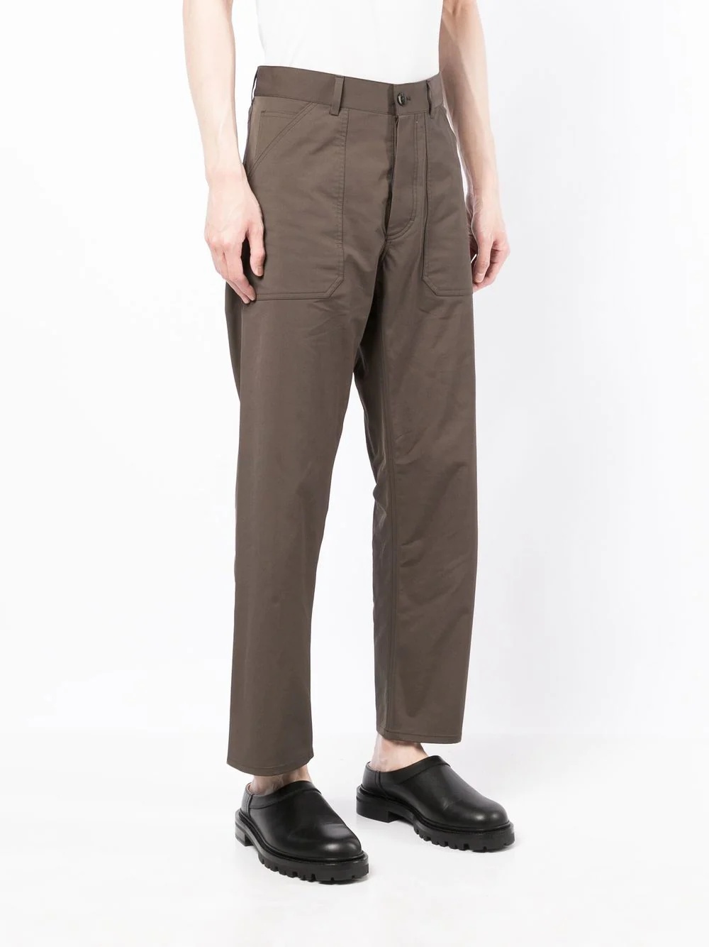 high-rise straight-leg trousers - 3