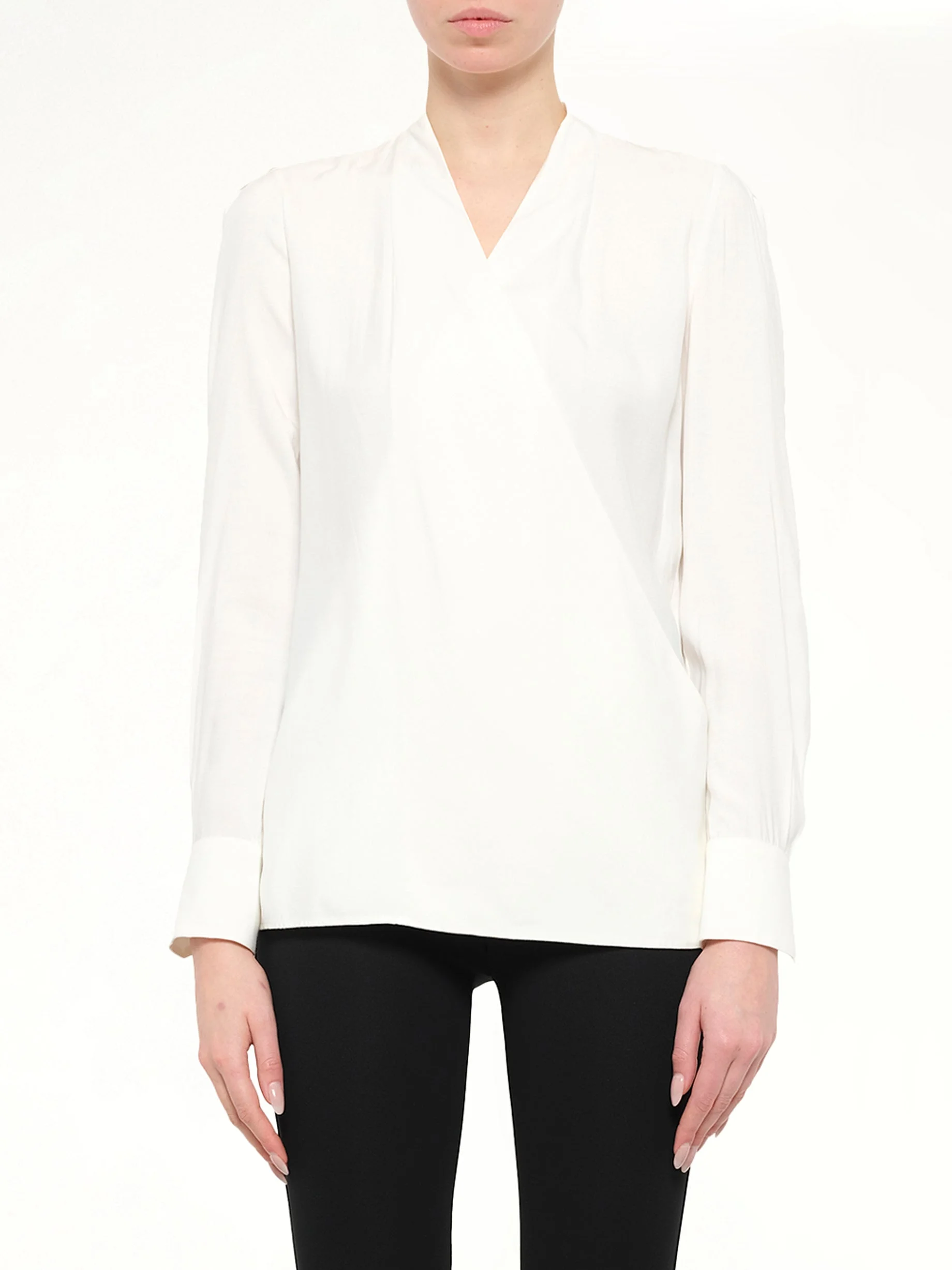 Long Sleeve Blouse in Natural - 1