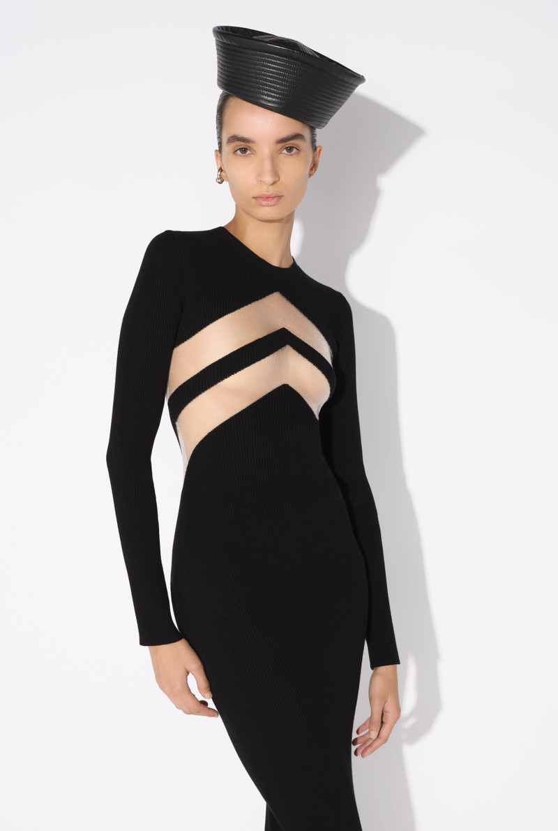 Jean Paul Gaultier THE BLACK DRESS WITH CHEVRONS outlook