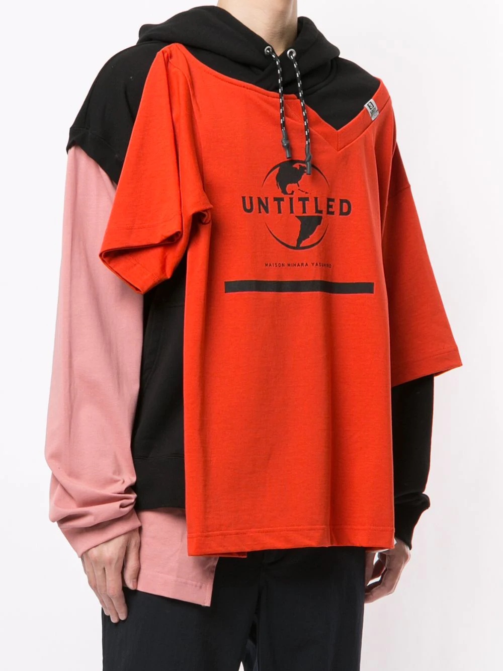 Combined layered hoodie - 3