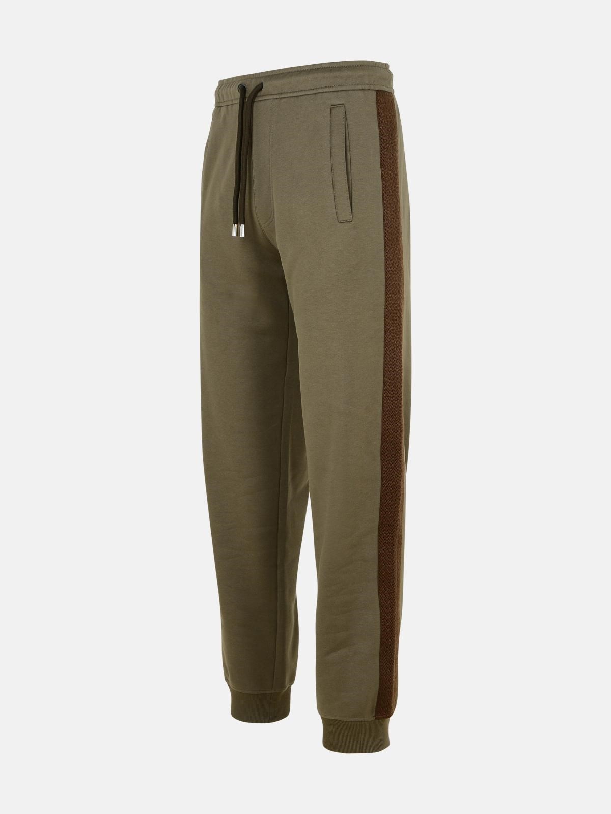BROWN COTTON JOGGER PANTS - 2