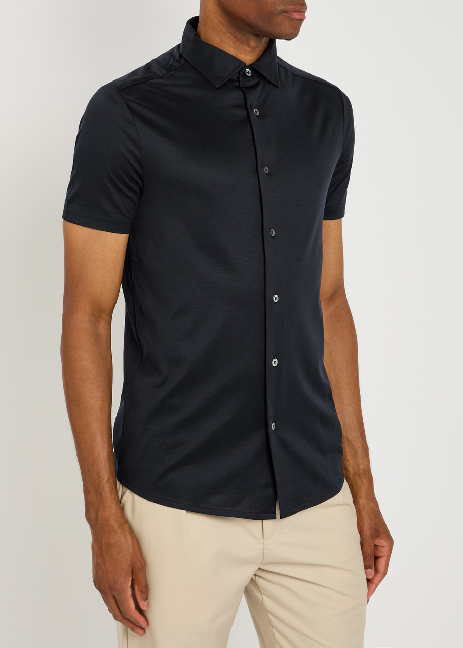 Emporio Armani Logo-appliqué Jersey Shirt - 2