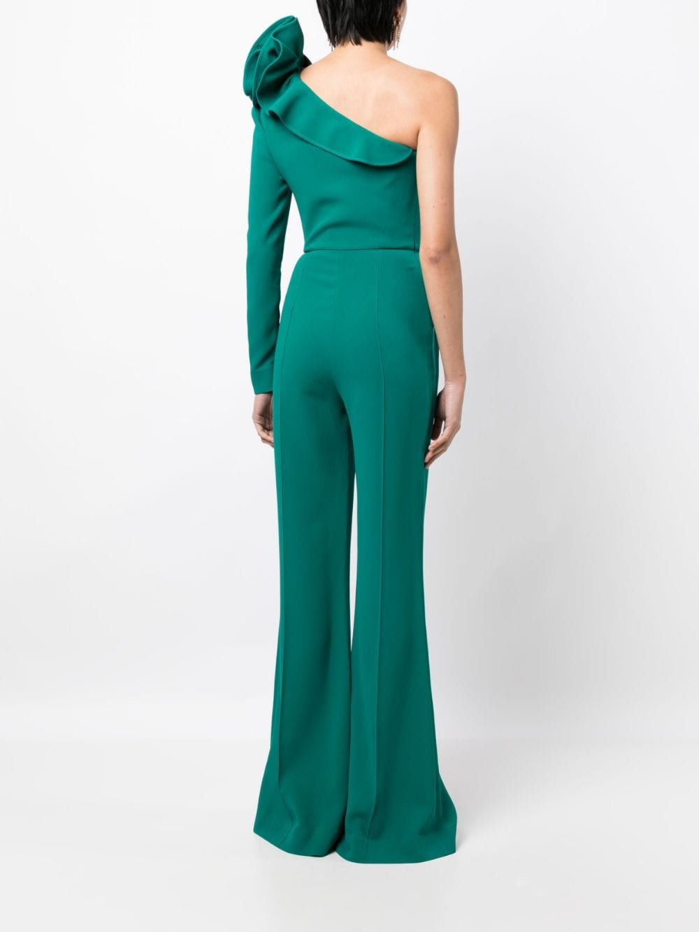one-shoulder ruffled jumpsuit - 4