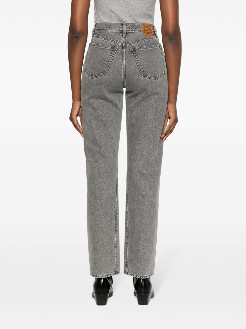 mid-rise straight-leg jeans - 4