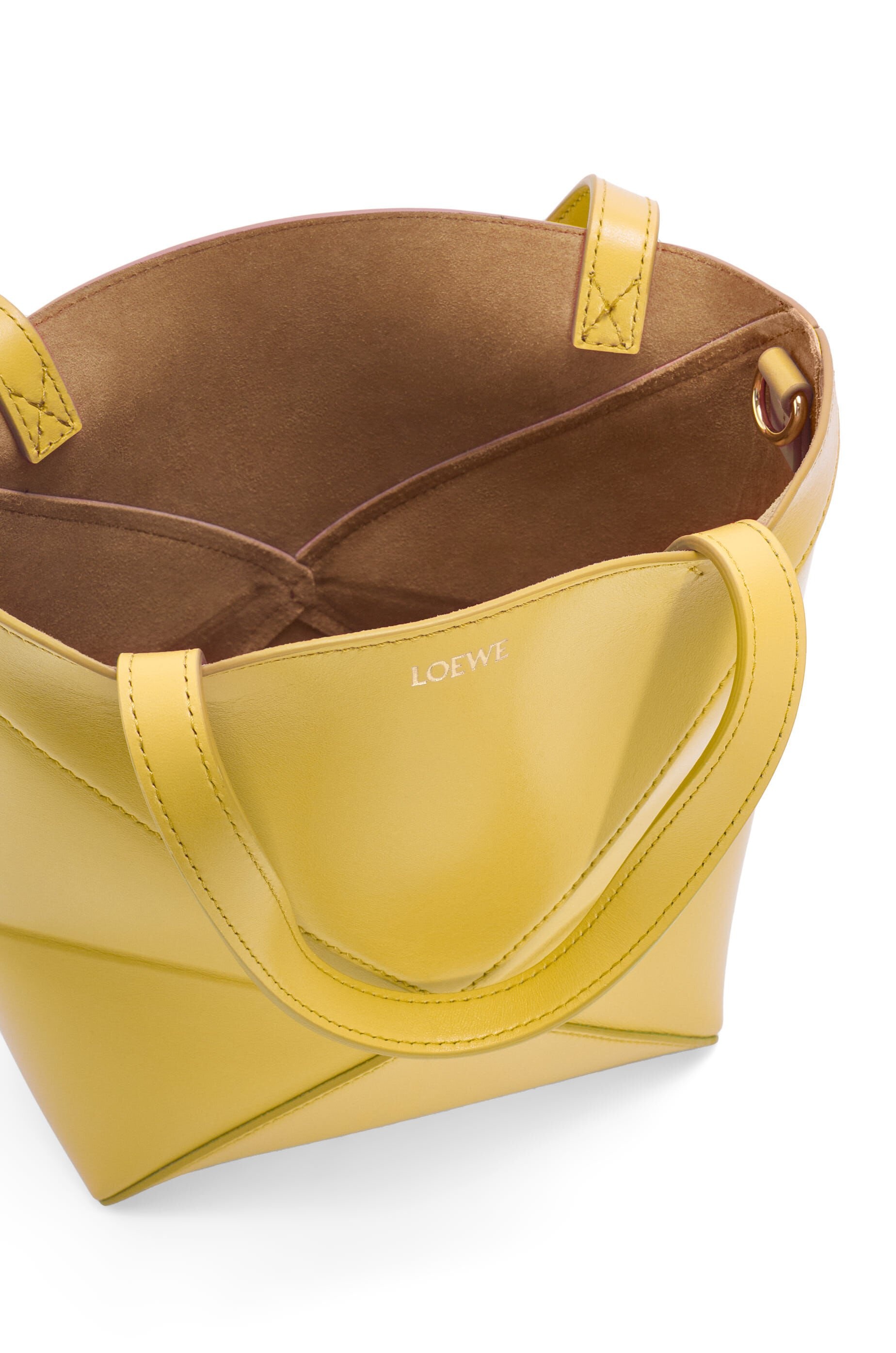 Mini Puzzle Fold Tote in shiny calfskin - 9