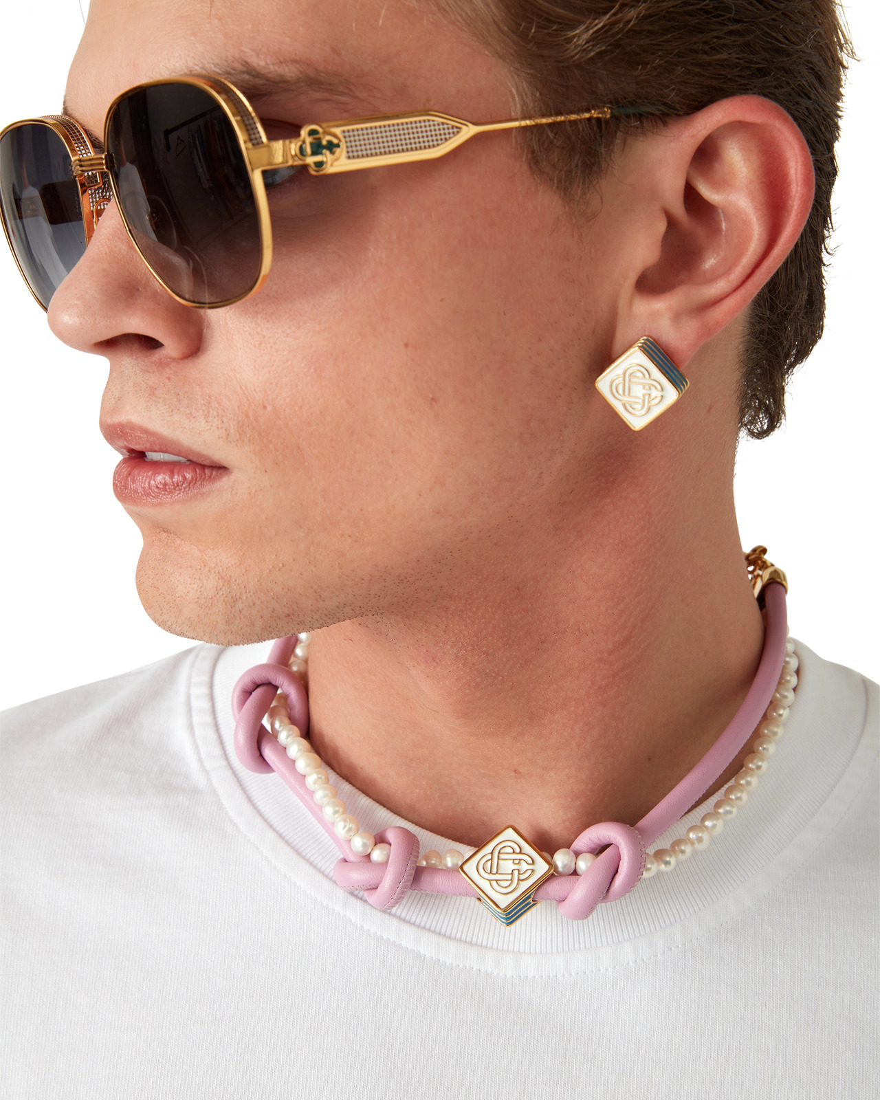 Pink Knotted Necklace | Casablanca Paris - 5