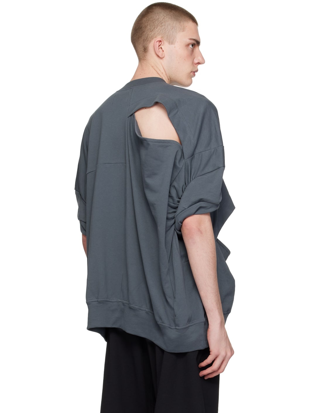 Gray Twisted Sweatshirt - 3