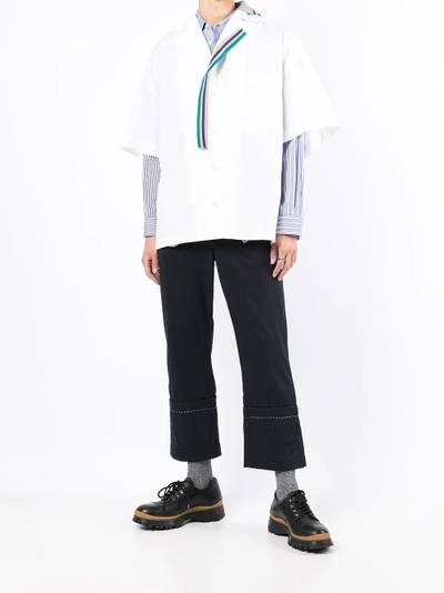 Kolor contrast-trim short-sleeve shirt outlook