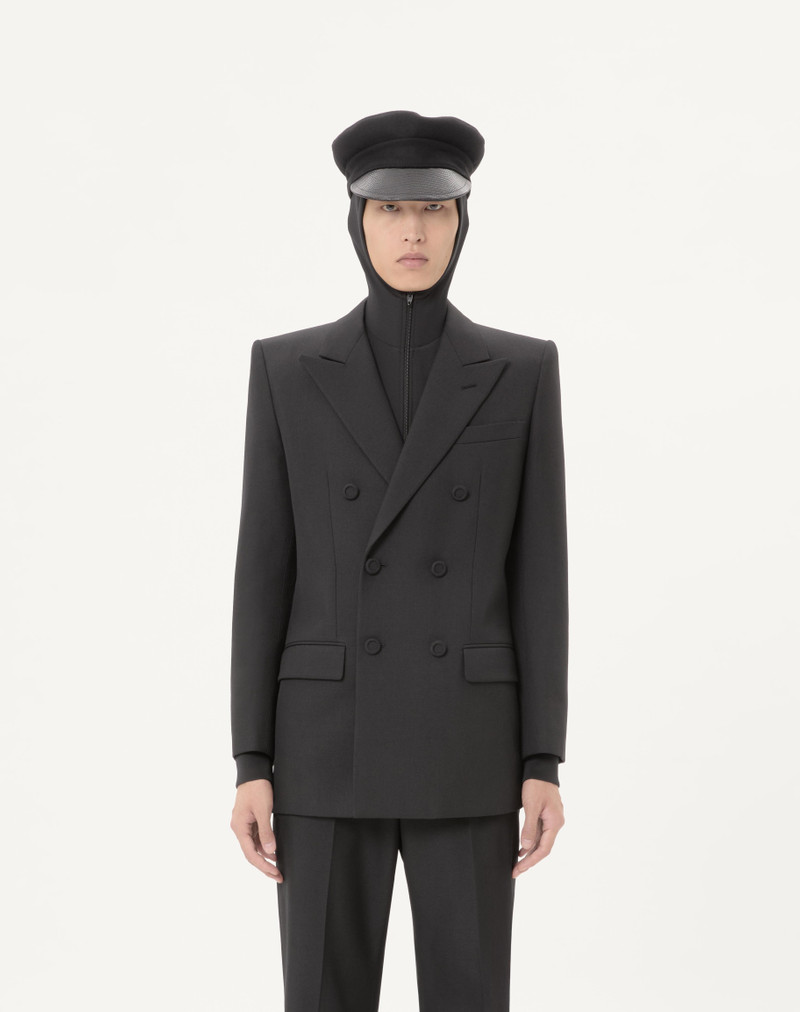 VALENTINO DOUBLE-BREASTED JACKET IN WOOL GABARDINE 4