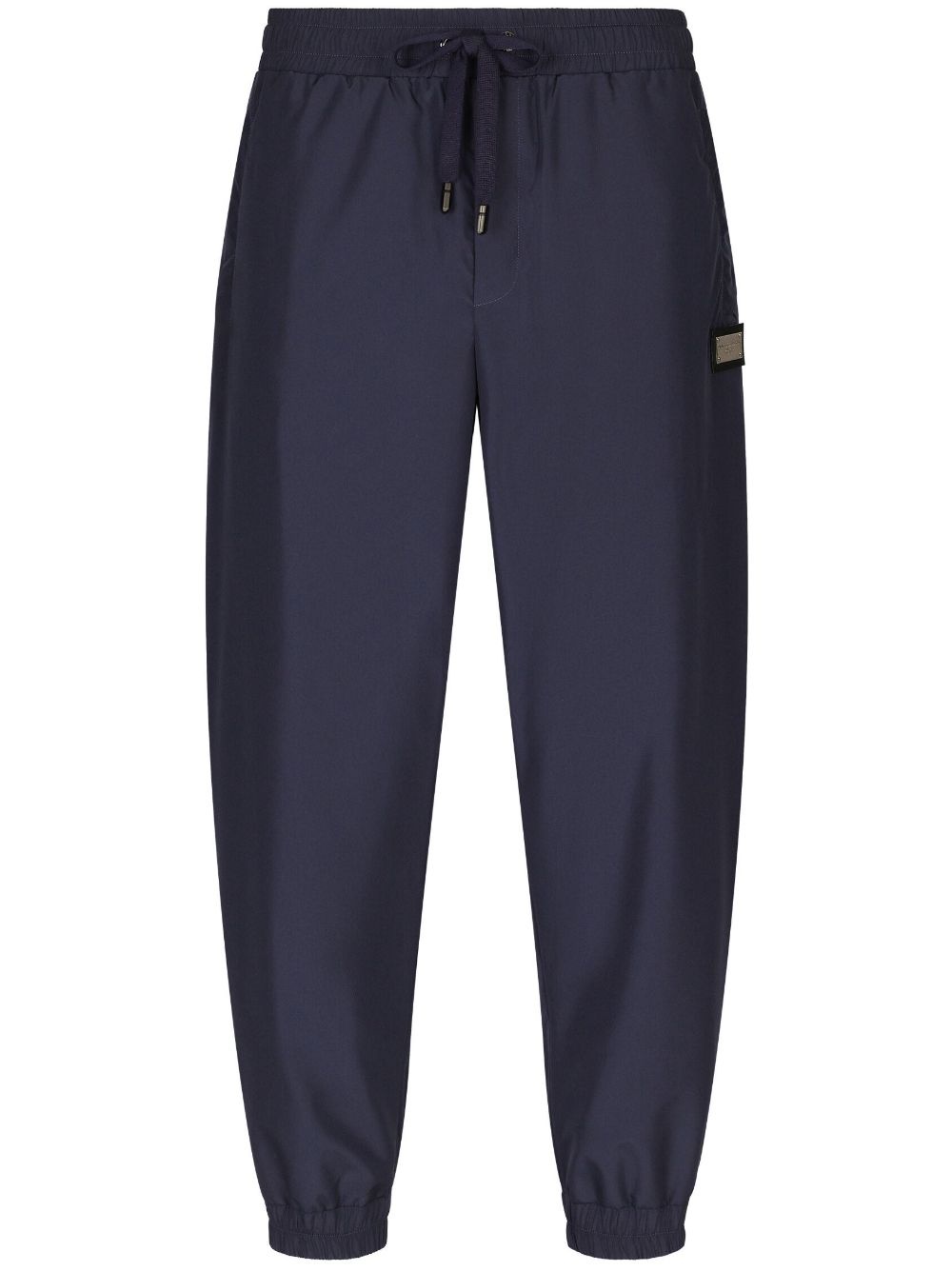 logo-plaque drawstring track pants - 1