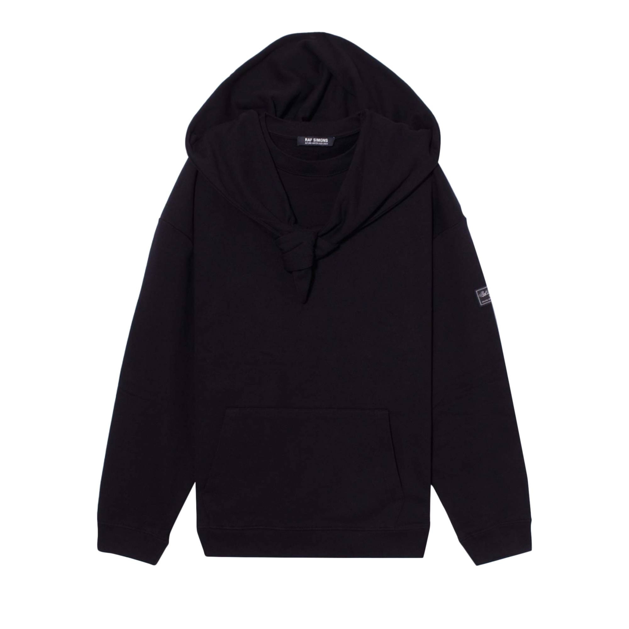 Raf Simons Knot Hood Regular Fit Hoodie 'Black' - 1