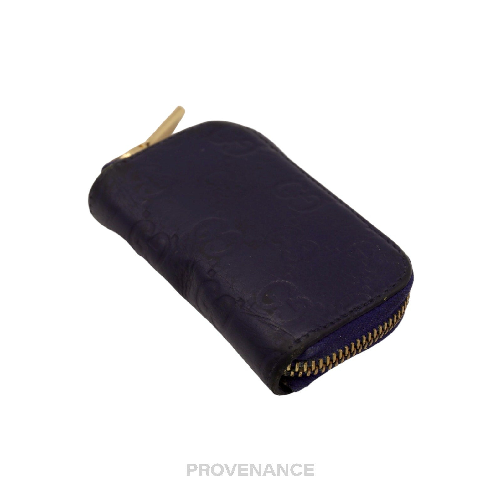 Gucci Compact Zip Wallet - Blue Guccissima Leather - 4