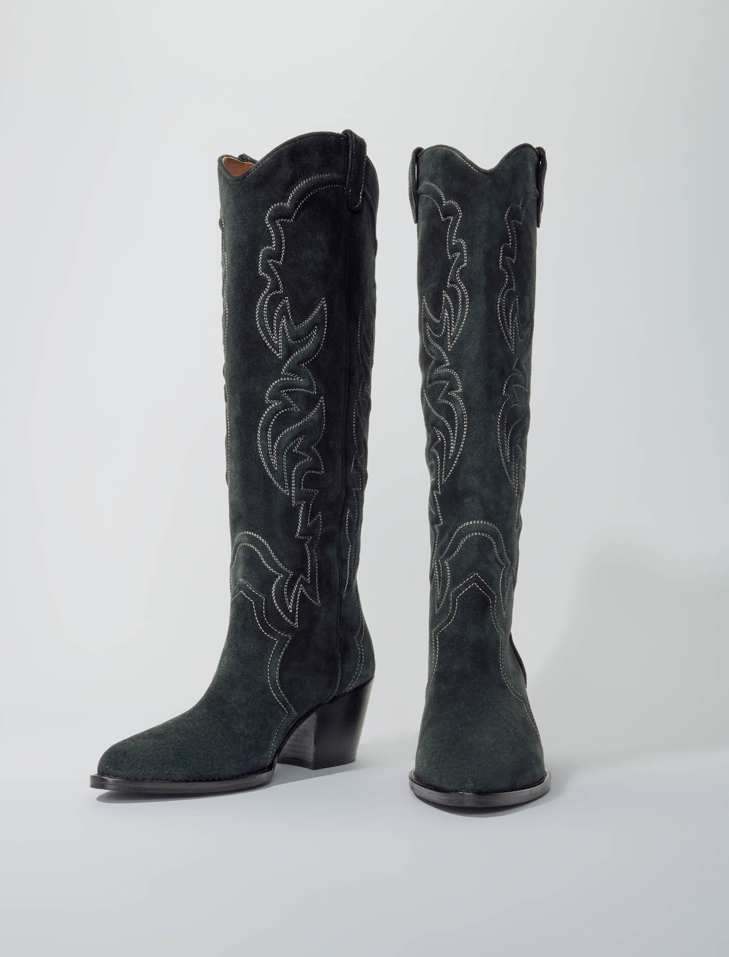 Suede cowboy boots - 3