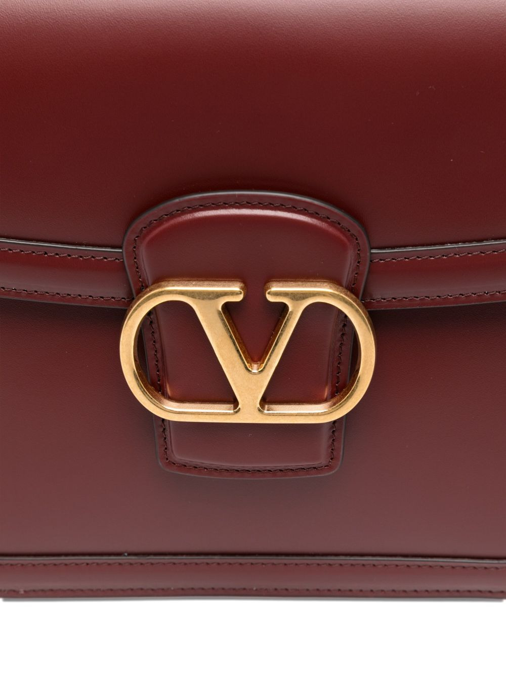 flap leather shoulder bag - 4
