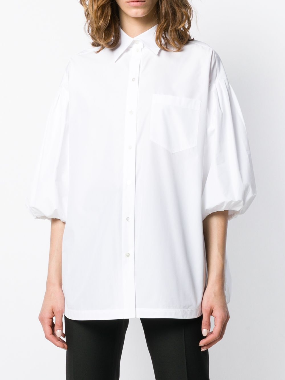 puff sleeve poplin shirt - 4